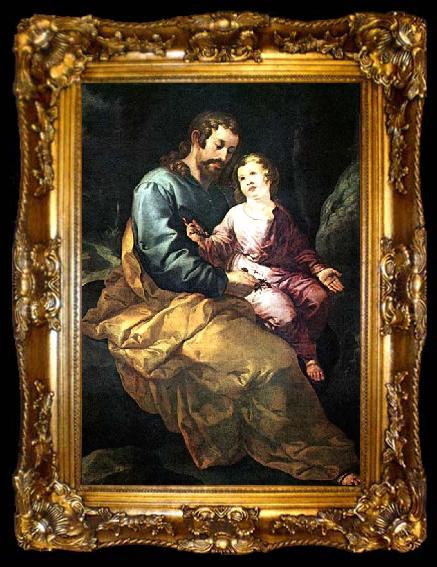 framed  HERRERA, Francisco de, the Elder St Joseph and the Christ Child, ta009-2